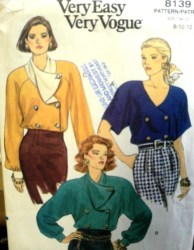 8139 SO EZ VOGUE LOOSE FIT SS=LS BUTTON SHIRT PATTERN 8-12